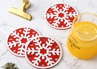 Safe Eco Friendly Felt Coasters Christmas Decorations For Home / Kitchen