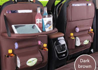 63*45 Cm Front Car Seat Organiser , Custom Leather Car Seat Back Storage Bag