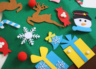 Custom Wall Hanging Felt Christmas Decorations With 26pcs Detachable Christmas Ornaments