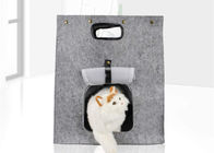 Mechanical Wash EN71 Felt Cat Bag With Side Zipper Flap