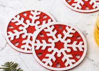 Double Layer Heatproof Christmas Felt Drink Coasters 10*10cm