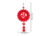 25*59cm Felt Holiday Decorations Bright Red Lantern