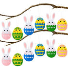 12pcs Colorful Egg Shaped EN71 Felt Easter Decorations