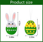 Hanging Egg Bunny Home Decoration 1mm Felt Easter Ornaments 6*8cm