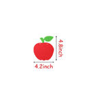 4.2*4.8 Inch Back To School 2mm Felt Apple Pattern Flags Classroom Decorations