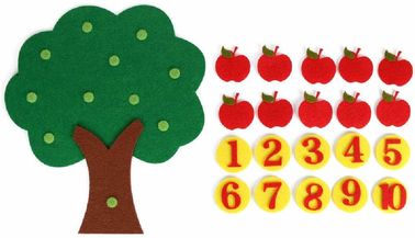 Non Toxic Kids Learning Toys Felt Apple Trees With Cute And Colorful Design