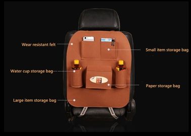 Custom Size Car Back Seat Storage Bag , Felt Car Seat Hanging Storage