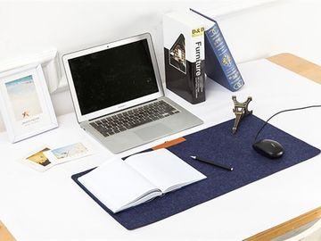 Ergonomic Thick Felt Mouse Pad , Large Size Soft Felt Keyboard Mat