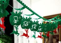 Custom Logo Felt Christmas Decorations Diy Hanging Flag Length 2m