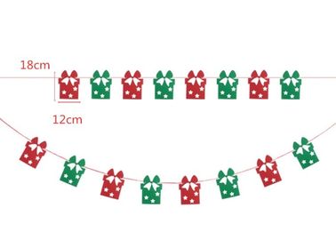 Flat Deer Pattern Felt Christmas Decorations 21*15 Cm Easy Wall Hung Installation