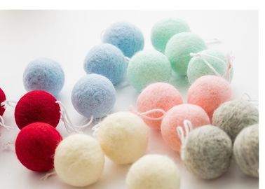 6 Cm Hanging Wool Felt Balls 6 Pure Colors For Creating Sweet Atmosphere