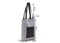 Multi Functional Light Grey Felt Handbag 29*5*39 Cm With Custom Size Logo