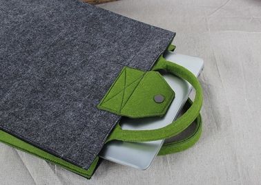 Dark Grey Felt Laptop Bag With Custom Silk - Screen Print / Laser Logo