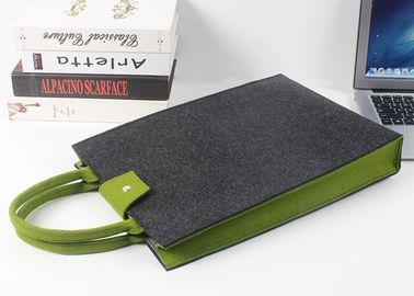 Dark Grey Felt Laptop Bag With Custom Silk - Screen Print / Laser Logo