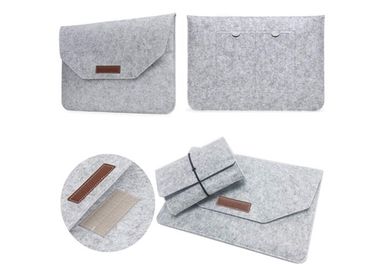 Custom Portable Felt Laptop Bag For 13 Inch Macbook Air / Macbook Pro