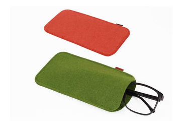 Lightweight 9*18 Cm Felt Fabric Bags For Glasses EN71 Certification