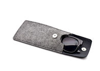 Two Different Sizes Felt Glasses Case with PU Contracted Design for Company Gift