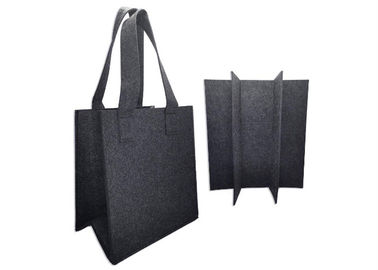 6 Bottle Felt Fabric Bags Wine Carrier Tote Reusable Grocery Felt Bags For Travel