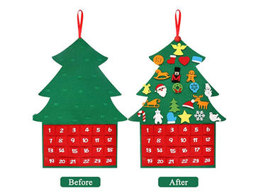 Reusable Felt Christmas Tree Decorations Advent Calendar Waterproof No Fading