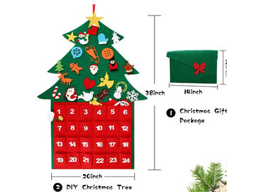 Reusable Felt Christmas Tree Decorations Advent Calendar Waterproof No Fading