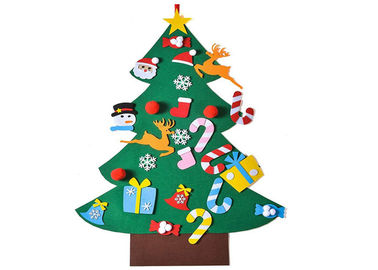 Custom Wall Hanging Felt Christmas Decorations With 26pcs Detachable Christmas Ornaments