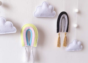Simple Type Felt Fabric Crafts Wooden Support Hanging Decoration Pendent
