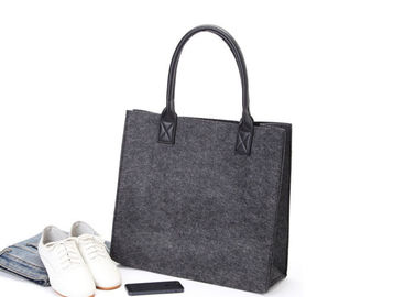 Laser Printing Comfortable Leather Handle 30cm*0.3m Felt Handbag