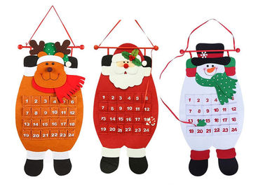 3D Hanging Countdown Wall Calendars 12.99 X 27.56 Inch Felt Christmas Decorations