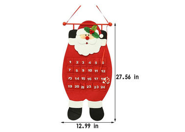 3D Hanging Countdown Wall Calendars 12.99 X 27.56 Inch Felt Christmas Decorations