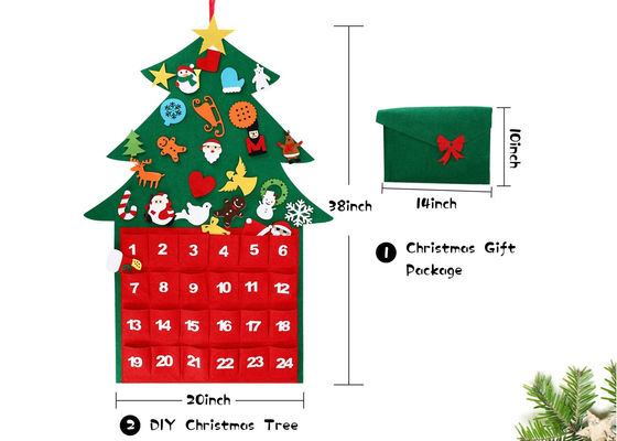 Countdown Calendar 29Pcs Ornaments Felt Christmas Decorations