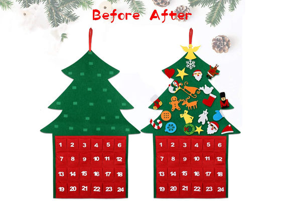 Countdown Calendar 29Pcs Ornaments Felt Christmas Decorations