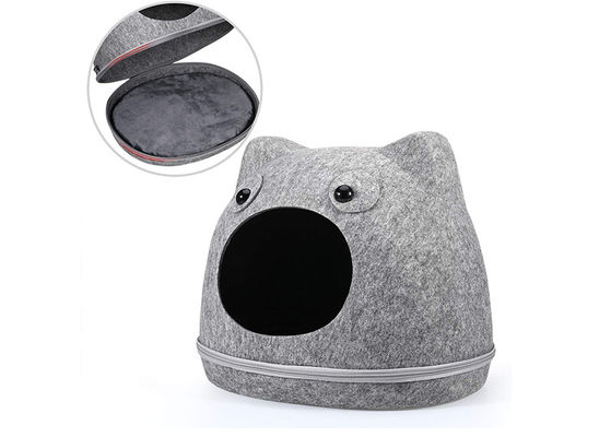 Cozy Bed House EN71 13x16 Felt Cat Cave With Zipper