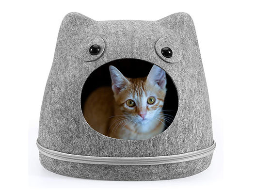 Cozy Bed House EN71 13x16 Felt Cat Cave With Zipper