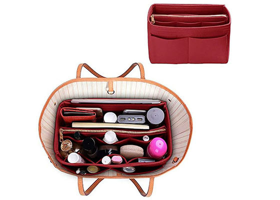 3mm Foldable Organizer Insert EN71 Felt Handbag With Zipper