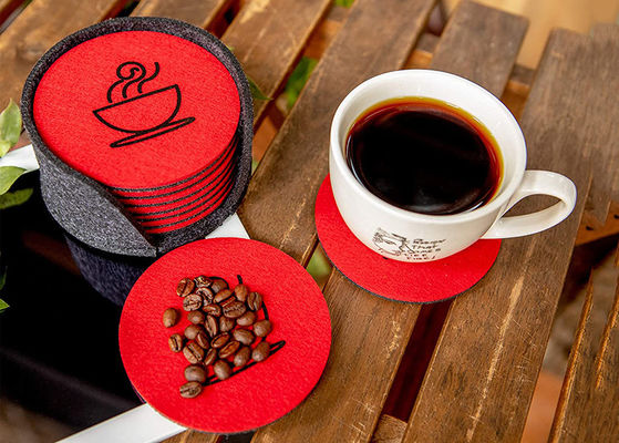 Home Decor Double Sided Absorbent Felt Drink Coasters