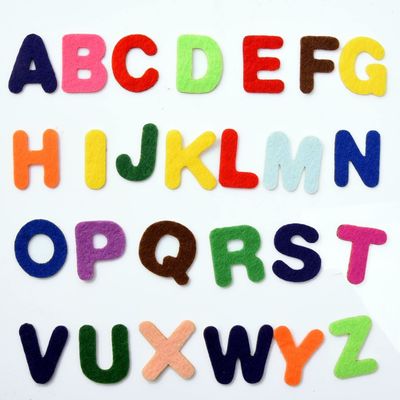 1 Inch Adhesive 3mm EN71 Felt Alphabet Letters Stickers