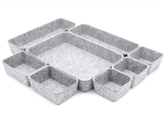 8 Pieces Drawer Dividers Organization Grey Felt Boxes