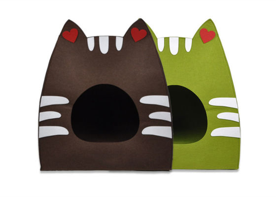 Sublimation 50*35*58cm Cat Shape Collapsed Felt Pet Cave