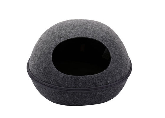 Cats Accessories Detachable H26cm Felt Pet Cave With Cushion