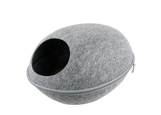 Cats Accessories Detachable H26cm Felt Pet Cave With Cushion