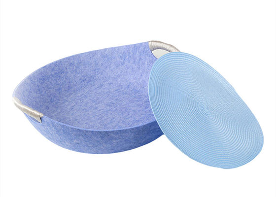 Removable Bowl Pot Shape EN71 Cat Cave Felt For Pet Toys Organizer