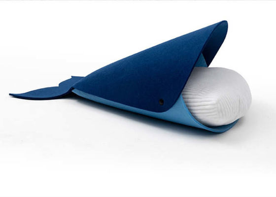 Handwash Folding Blue Shark Stocked Felt Cat Bed