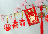 Red Chinese Characters 3mm Thick Felt Hanging Ornaments