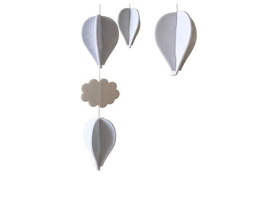 Hot Air Balloons And Clouds 27*5 Felt Nursery Mobile