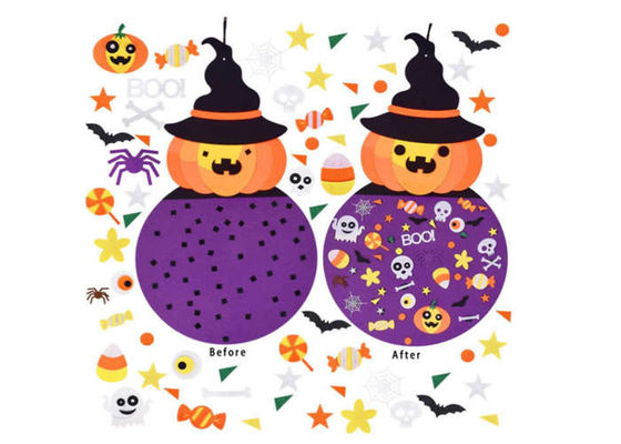 EN71 Recyclable 52pcs Felt Halloween Decorations Outdoors Kit