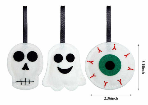 8*8cm 12pcs Handmade Felt Ornaments For Halloween Decorations Party