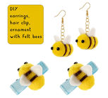 2.7*2.9 Inch Wool Felt Craft Bumble Bee For Jewelry Accessory