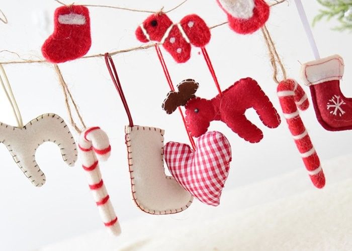 Christmas Hanging Decoration Crafts Using Felt Soft Environmentally Friendly Material