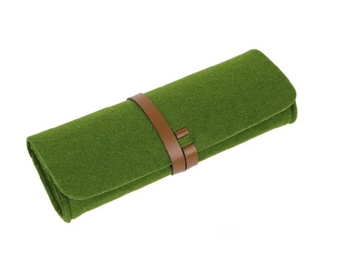 7.5*20.5 Cm Felt Pencil Case , Felt Pencil Bag With Screen Printing Leather Belt