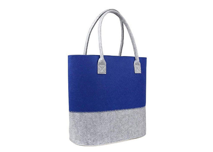 Eco-Friendly Ladies Felt Shopping Bag Leisure Stitching Design Multiple Color